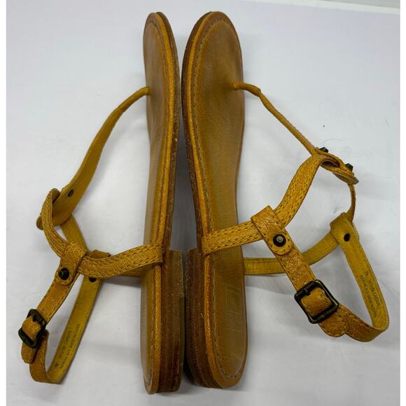 Frye Carson T Strap Leather Studded Ankle Strap Casual Thing Sandals Size 9 - Picture 6 of 8